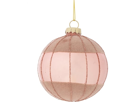 Staklena kugla pliš/sjaj 8cm Vetro