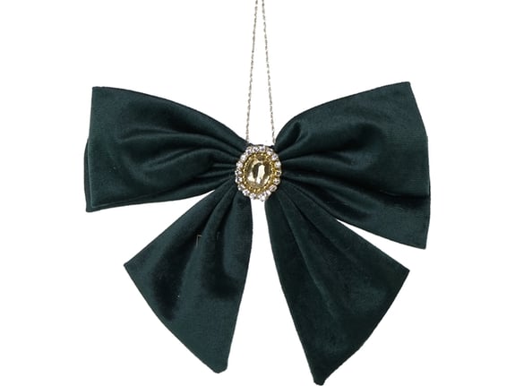 Novogodišnja dekor mašna za kačenje 20X19cm poliester