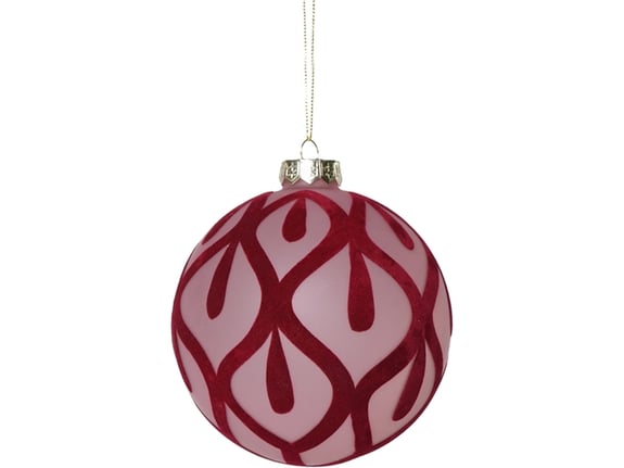 Staklena kugla dekor pliš 8cm