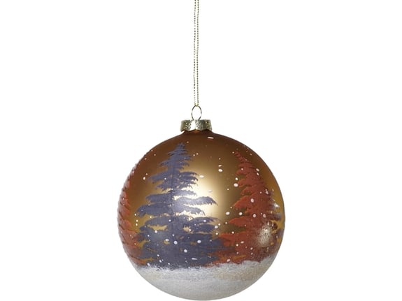 Staklena kugla sa jelkom kugla sa jelkom 10cm