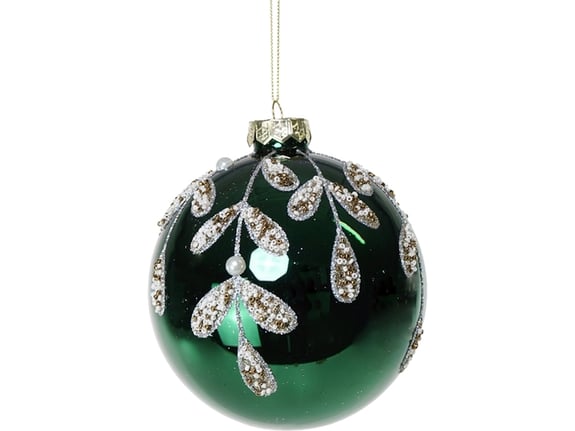 Staklena kugla sa listićima 8cm