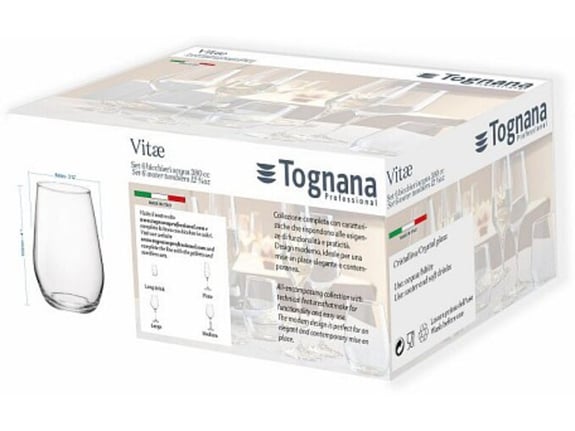 Tognana Čaše za vodu i sok Vitae set 6 komada