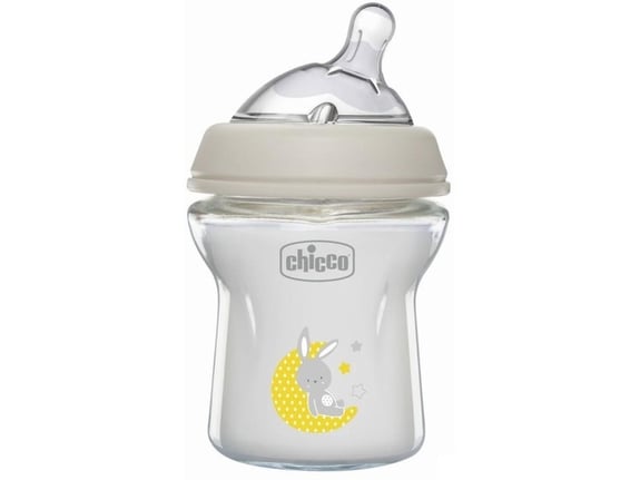 Chicco NF staklena flašica 150ml silikon 0+m