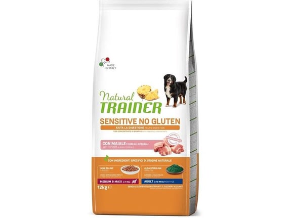 Trainer Natural Medium/Maxi Sensitive No Gluten Pork 12kg