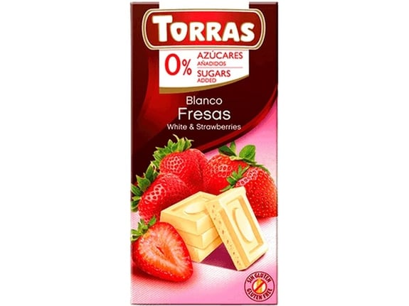 Torras Bela čokolada sa jagodama 75gr