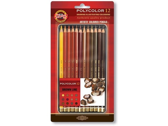 Koh-i-Noor Umetnička drvena boja 1/12 polycolor brown line 3822