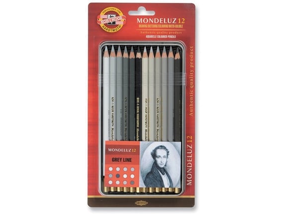 Koh-i-Noor Akvarel drvena boja 1/12 mondeluz gray line 3722