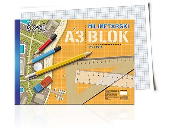 S-Cool Milimetarski blok A3 sc140
