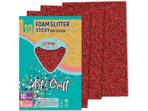 S-cool Samolepiva šljokičasta eva pena 1/10 SC1232