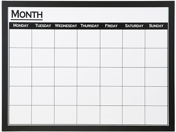 Offishop Bela tabla magnetna Nedeljni planer 48x65cm OF496