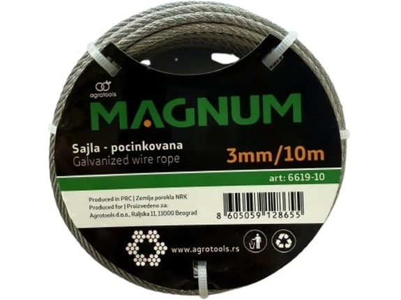 Magnum Sajla pocinkovana 3mm kotur 10m