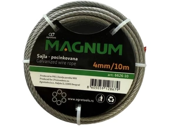 Magnum Sajla pocinkovana 4mm kotur 10m