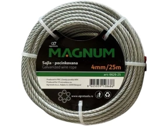 Magnum Sajla pocinkovana 4mm kotur 25m