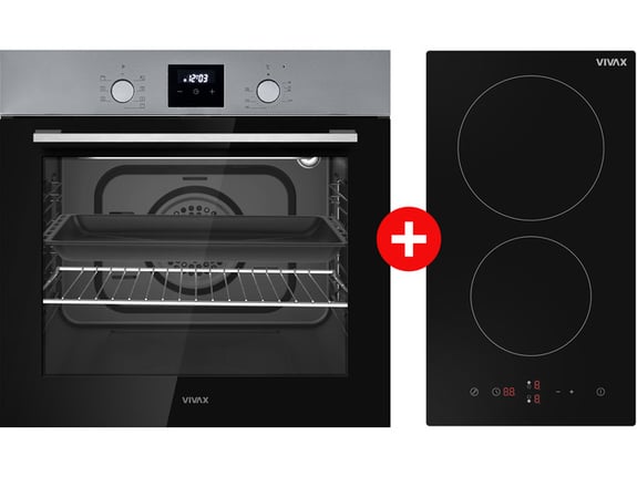 Vivax Ugradna rerna BO-808BFD X + Ugradna ploča BH-02MVC
