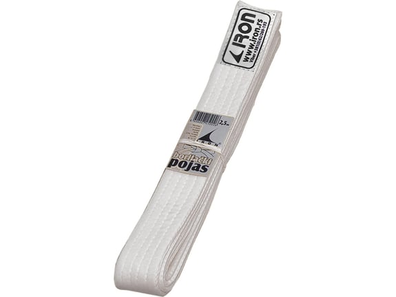 Beli pojas 240cm Iron Sport - pojas beli za borilačke sportove
