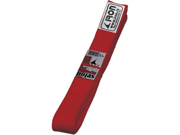 Crveni pojas 240cm Iron Sport - pojas crveni za borilačke sportove