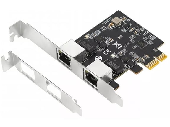 E-Green PCI-Express kontroler 2-port 2.5 Gigabit Ethernet/Realtek 8125B
