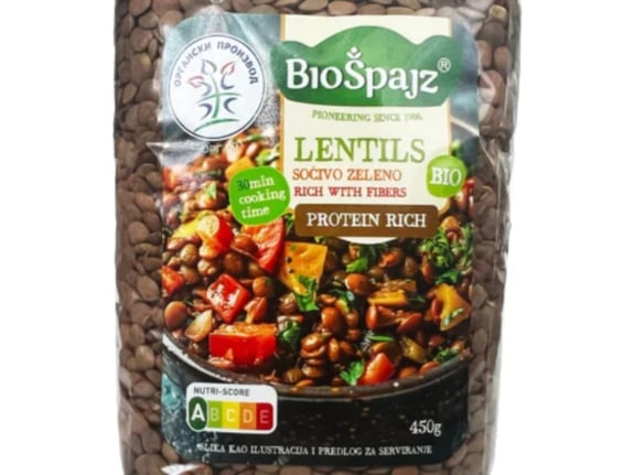 Bio Špajz Sočivo zeleno organic 450g