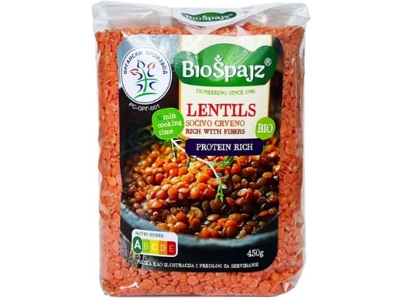 Bio Špajz Sočivo crveno organic 450g