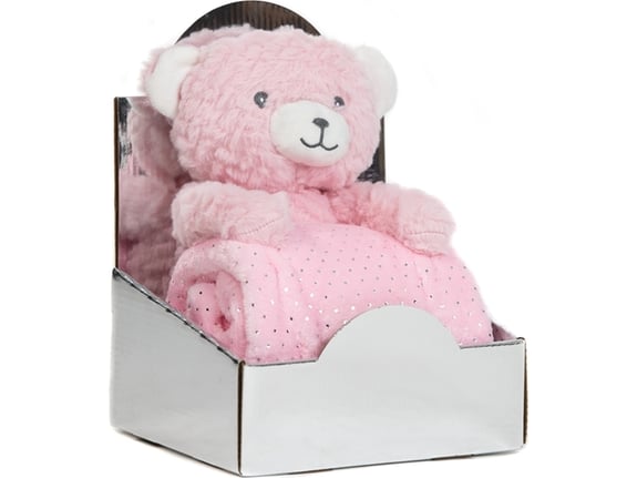 BBO Set igračka + ćebence B230135 Pink Bear