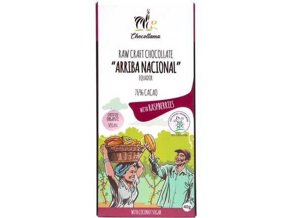 Chocollama Arriba 75% malina 40gr