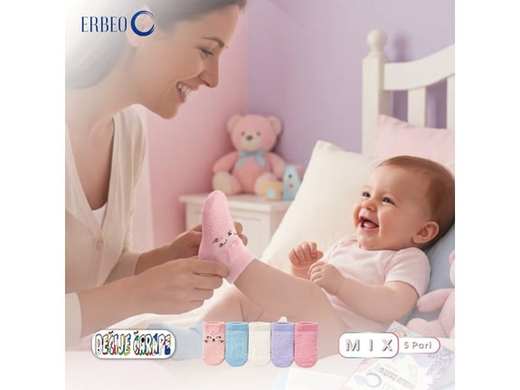 Erbeo Čarapice za devojčice i bebe M30.EBSCK.CTN.05.02