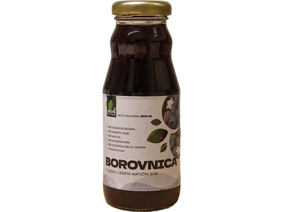 B2C Matični sok od borovnice 100% prirodno 200 ml