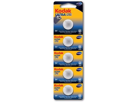 Kodak Baterije Ultra Lithium CR 2025, pakovanje 5kom