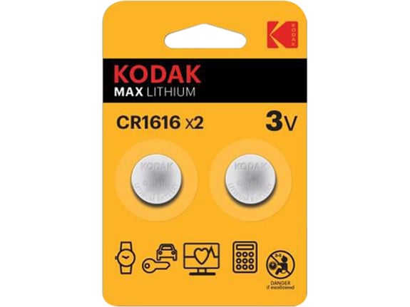 Kodak MAX lithium baterija CR1616, 2kom