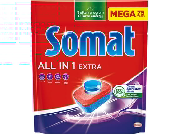 Somat Tablete za mašinsko pranje posuđa All in One Extra 75kom