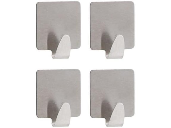 Tendance Set 4 četvrtaste kukice 3M metal hrom 2,5x1,7 x2,5cm