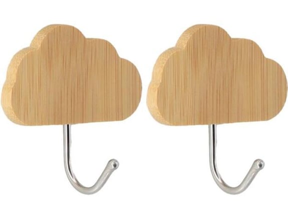 Tendance Set 2 kukice 3M oblak bambus/metal 6x2,7x6cm