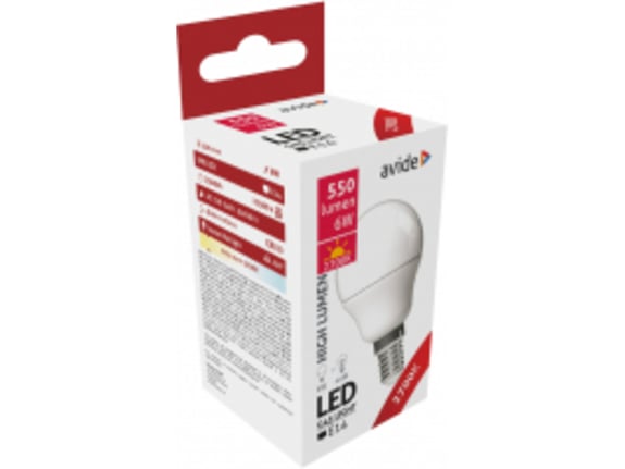 Avide Led mini sijalica E14 550lm G45 2K 6W