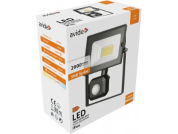 Avide Reflektor sa senzorom Slim PIR LED SMD 1600 lm 4K IP44 20W