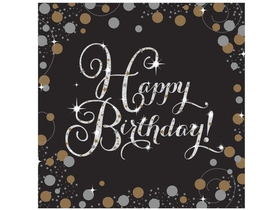 Amscan Salvete Sparkling 1/16