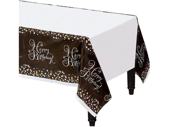 Amscan Stolnjak Happy BDay Sparkling 120x180cm