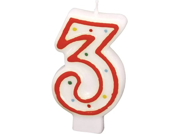 Amscan Svećica 3 7.3cm