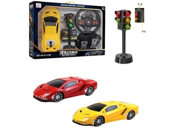Auto sa pedalama i volanom i semaforom