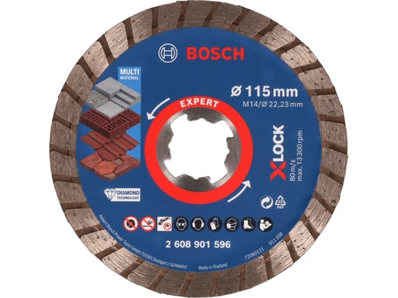 Bosch Rezna ploča MultiMaterial Turbo X-Lock 115mm Expert 2608901596