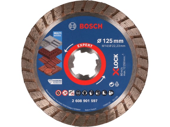 Bosch Rezna ploča MultiMaterial Turbo X-Lock 125mm Expert 2608901597