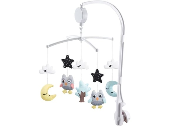 Chipolino Muzička vrteška za krevetac Owls