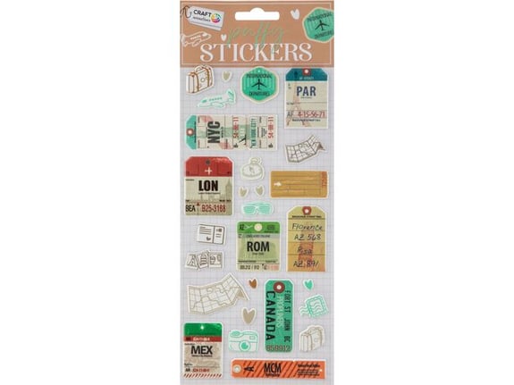 Craft sensation Samolepljivi stikeri od pene Putovanja 52089