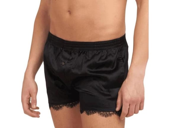 Dsquared2 Underwear muški сrni svileni bokserice