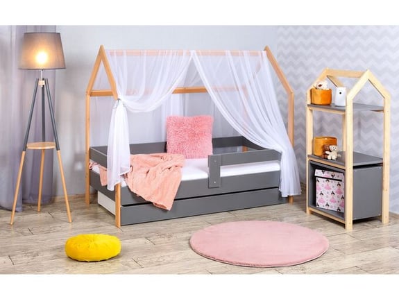 Domek Krevet kućica sa fiokom i dušekom 180x80cm