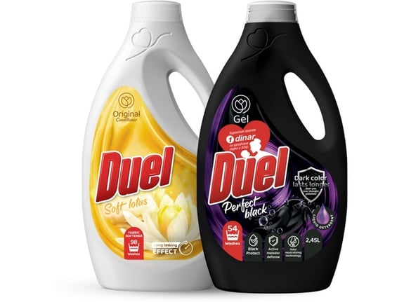 Duel Tečni deterdžent Perfect black 2.45l i Omekšivač Soft lotus 2450ml