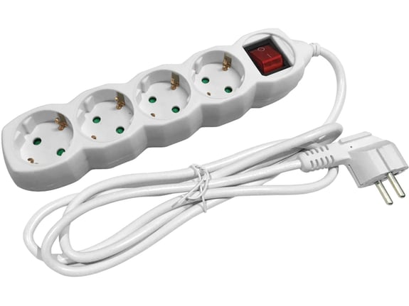 Entac Produžni kabl sa prekidačem 4-struki 1 5m