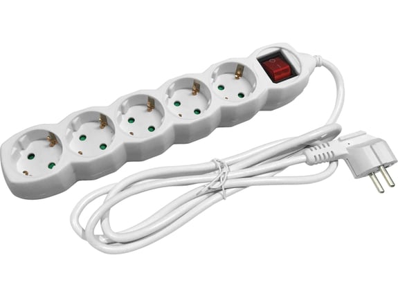 Entac Produžni kabl sa prekidačem 5-struki 3m
