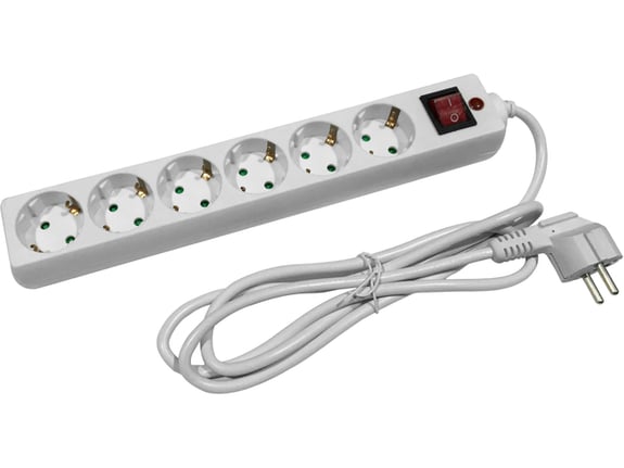 Entac Produžni kabl 6-struki sa prekidačem 3m