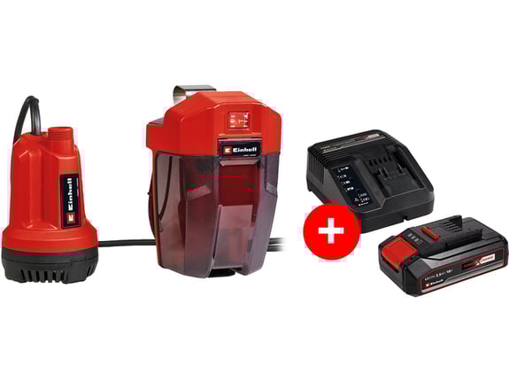 Einhell Akumulatorska pumpa za čistu vodu GE-SP 18 Li-Solo + Einhell Power-X-Change 18V 2.5 Ah Starter-Kit