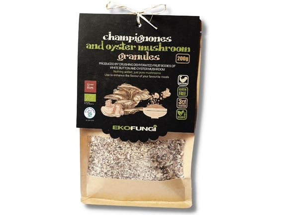 Ekofungi Granule šampinjona i bukovače - Organske pečurke bez glutena 200g